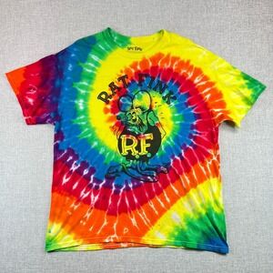 2008 Rat Fink Tie Dye T-Shirt Ed Big Daddy Roth Graphic Tee Men XL Hot Rod